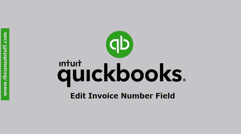 Edit Quickbooks Online Invoice Number