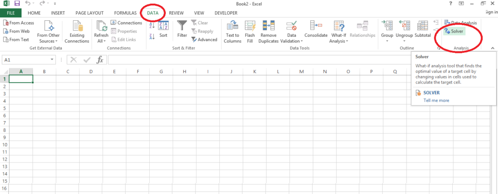 Excel Solver Add-in Confirmation