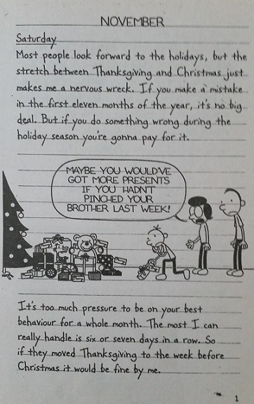 An Excerpt from the Diary of a Wimpy Kid