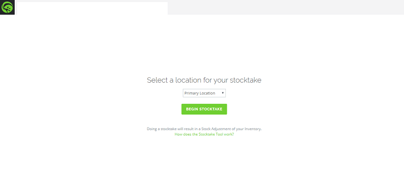 TradeGecko New StockTaking Select Location