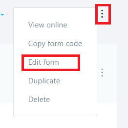 GetResponse - Edit Form