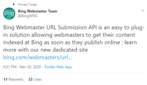 Bing URL Submission API