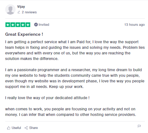 InterServer - Positive User Review - 3