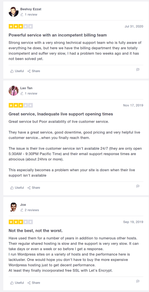 DreamHost - Mixed User Reviews - 2