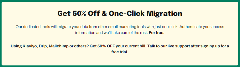 TinyEmail - 50% Off - One Click Migration